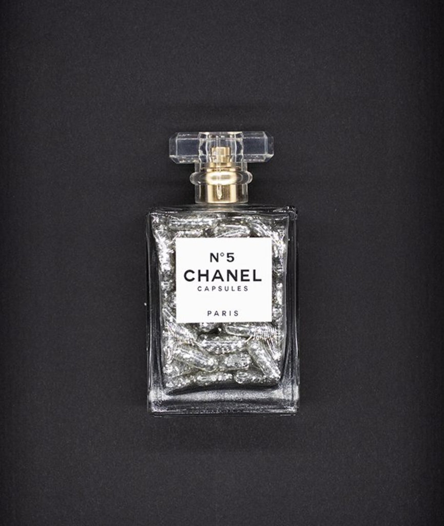 Chanel No.5 Capsules (Black & Silver) - Emma Gibbons - Watergate Contemporary