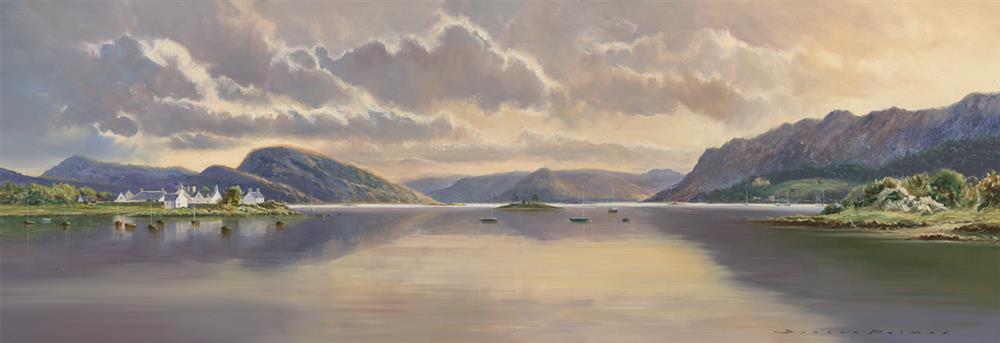 Donside Frames Excl. - Evening Calm, Plockton - Canvas - Duncan Palmar RSMA - Watergate Contemporary