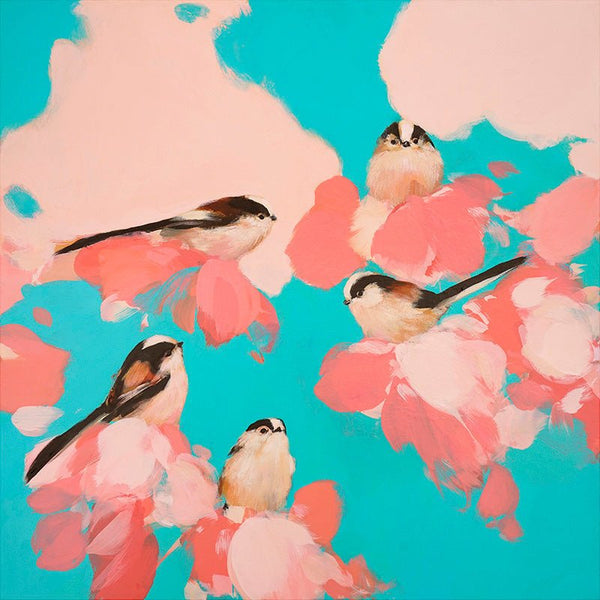 Longtail Tits in Pink and Blue by Heidi Langridge - Watergate Contemporary