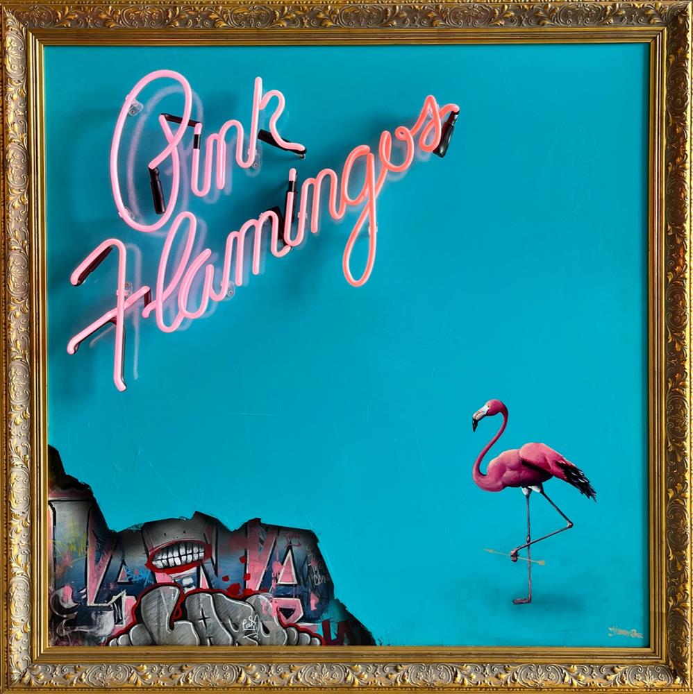 Pink Flamingos - illuminati Neon - Watergate Contemporary