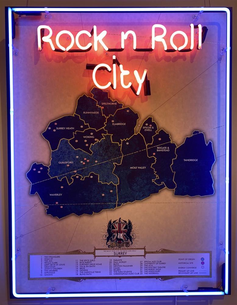 Rock & Roll City - Guildford - illuminati Neon - Watergate Contemporary