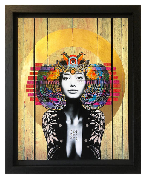 Sphinx Byobu in Layers in Gold Leaf by Gareth Tristan Evans - Watergate Contemporary