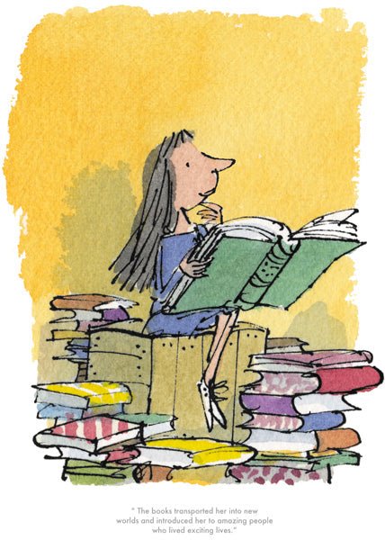 The Books Transported Her.. by Quentin Blake - Watergate Contemporary