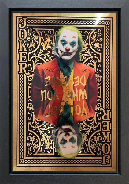 You Get What You Deserve Joker Gold Mirror - Sannib - Watergate Contemporary