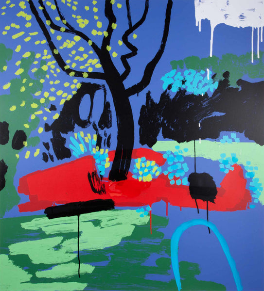 Turquoise Hosepipe Ban by Bruce McLean